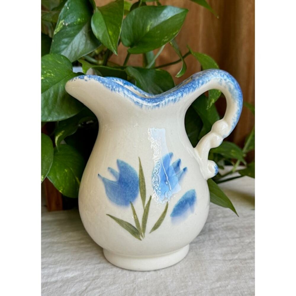 Hand Painted Pitcher Cottage Core Style